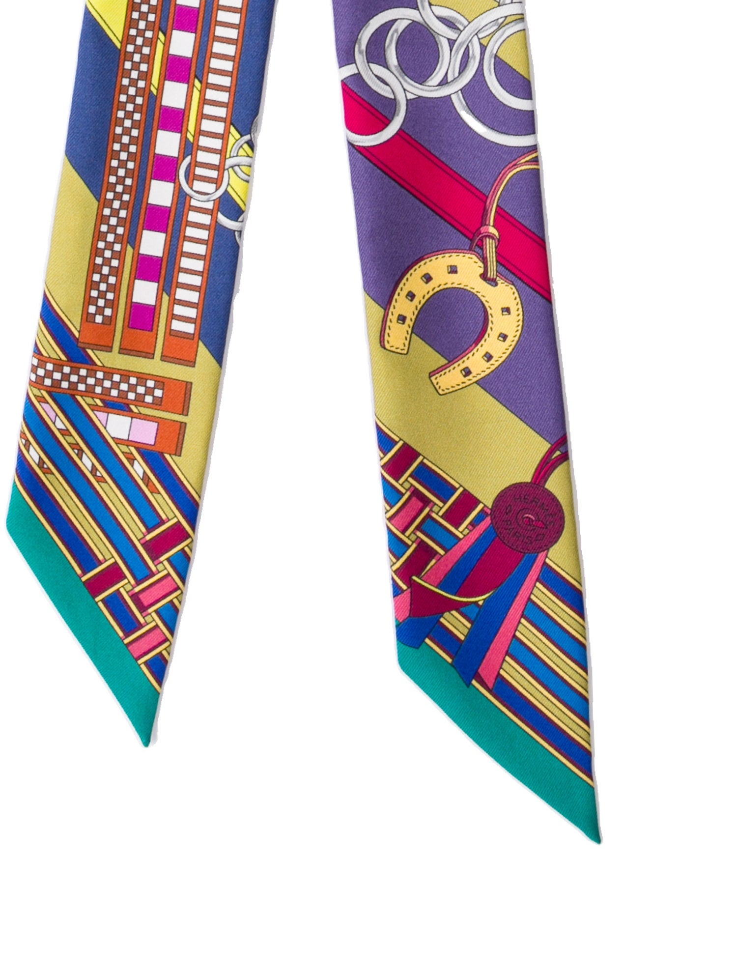 Hermès Brides et Gris-Gris Silk Twilly Scarf w/ Tags