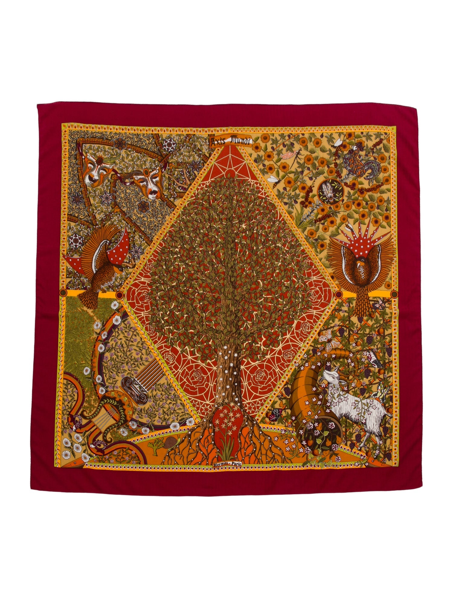 Hermès Axis Mundi Silk Scarf