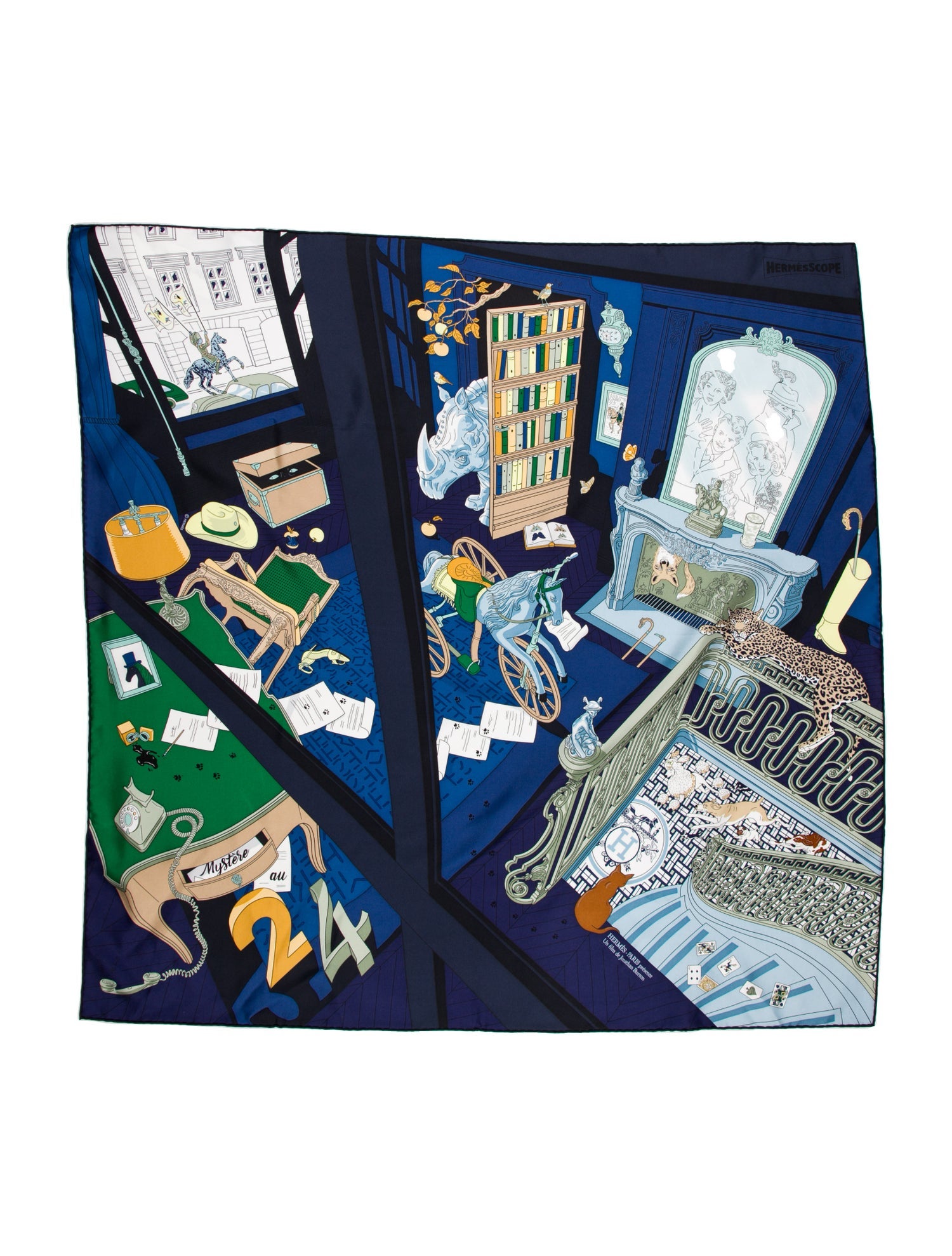 Hermès Mystere Au 24 Silk Scarf w/ Tags