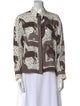 Hermès Silk Printed Button-Up Top