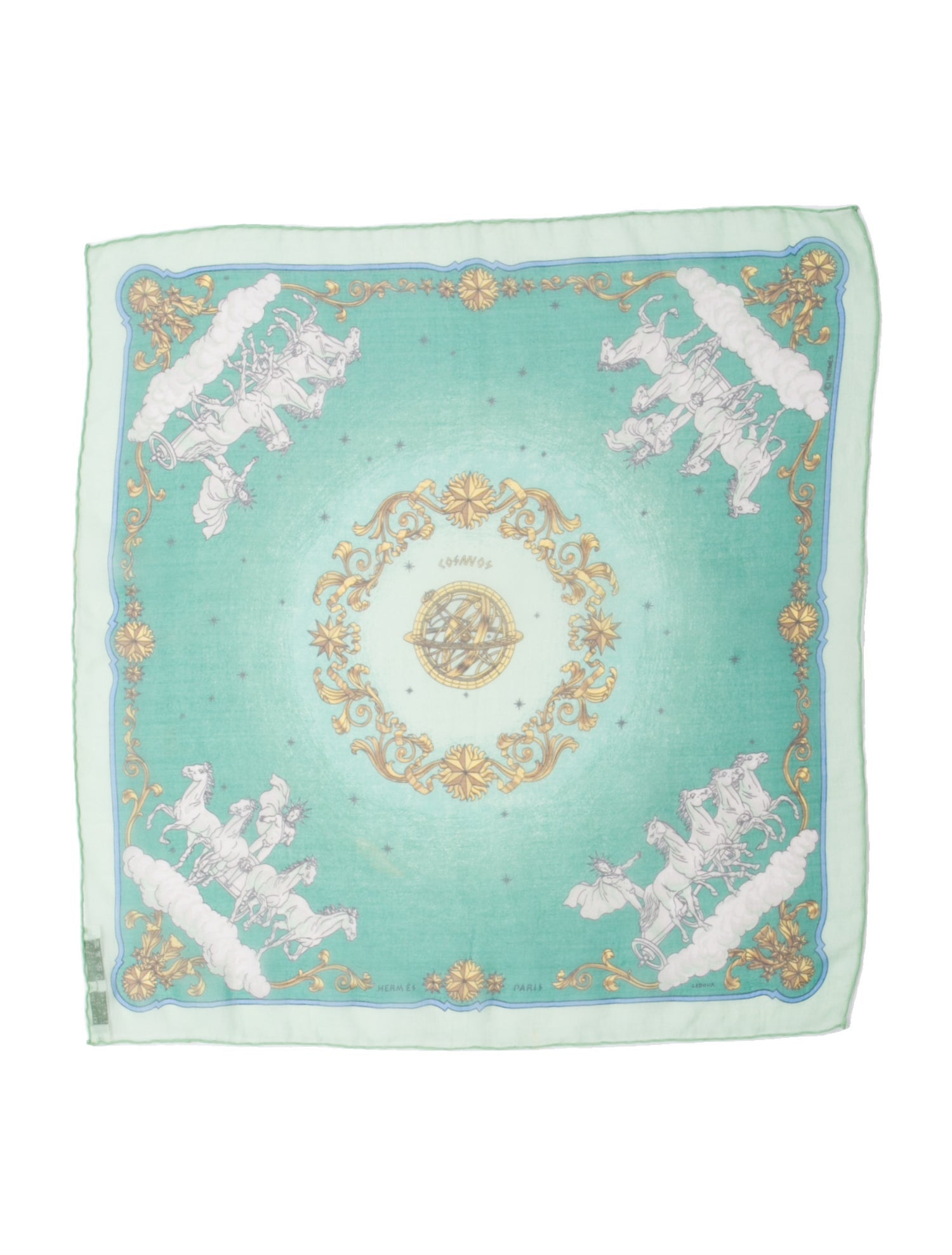 Hermès Cosmos Mousseline Silk Scarf