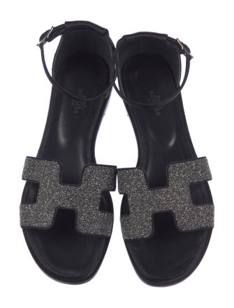 Hermès Santorini H Logo Sandals