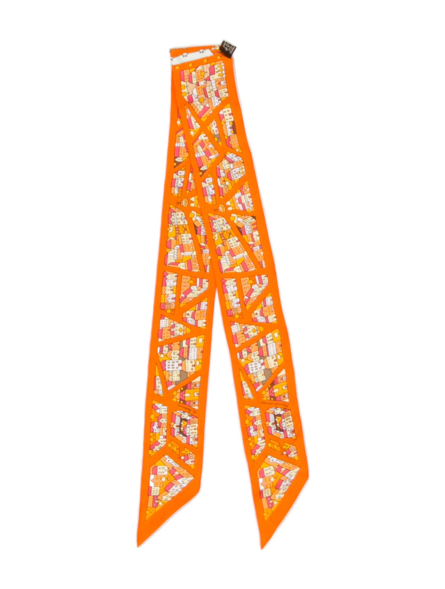 Hermès Rive Droite Rive Gauche Silk Twilly Scarf