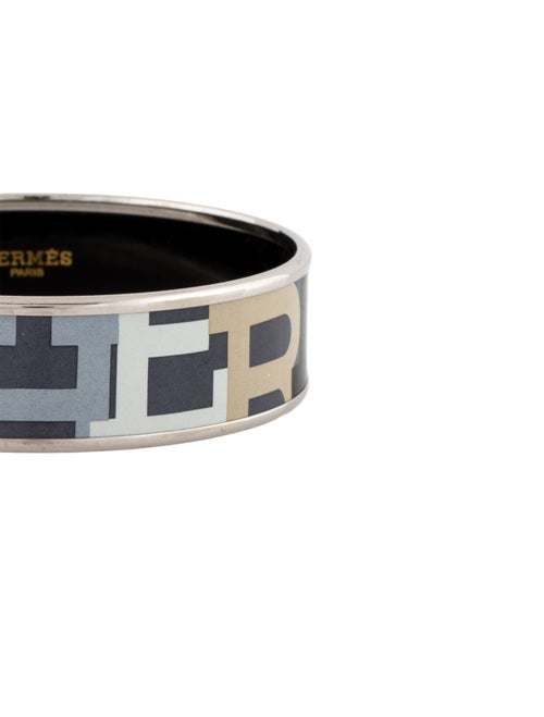 Hermès Wide Enamel Bangle Bracelet