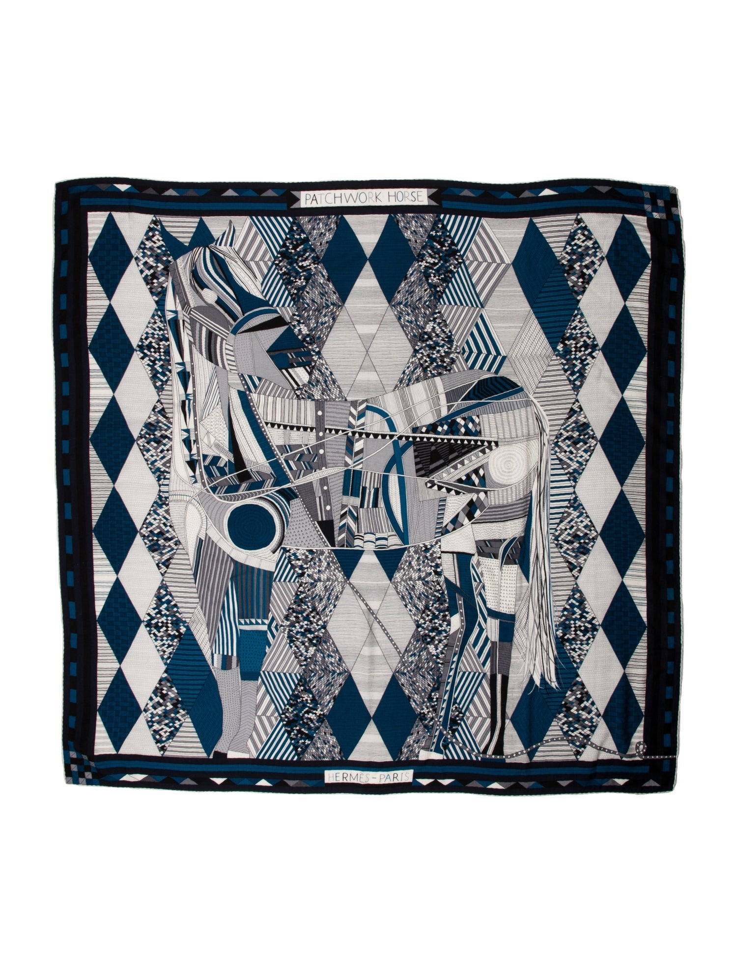 Hermès Patchwork Horse Cashmere Shawl