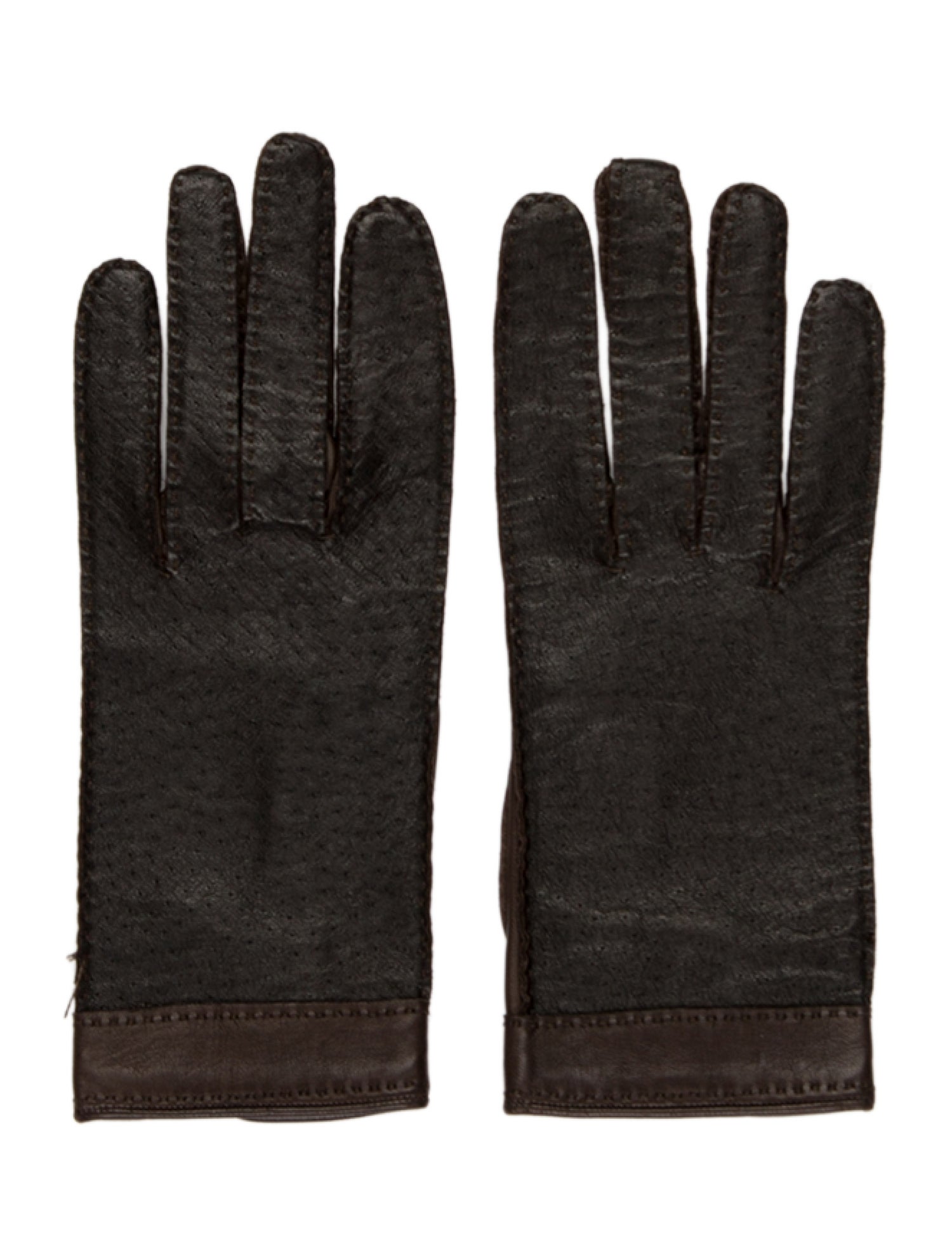 Hermès Emu Leather Gloves