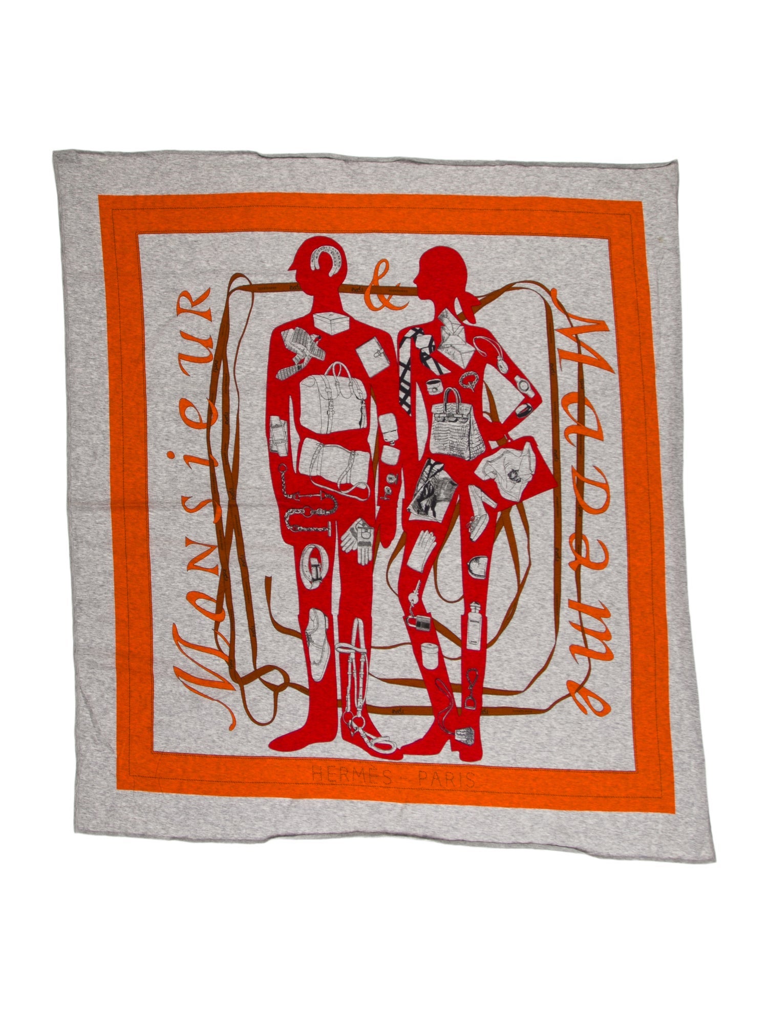 Hermès Monsieur et Madame Jersey Scarf