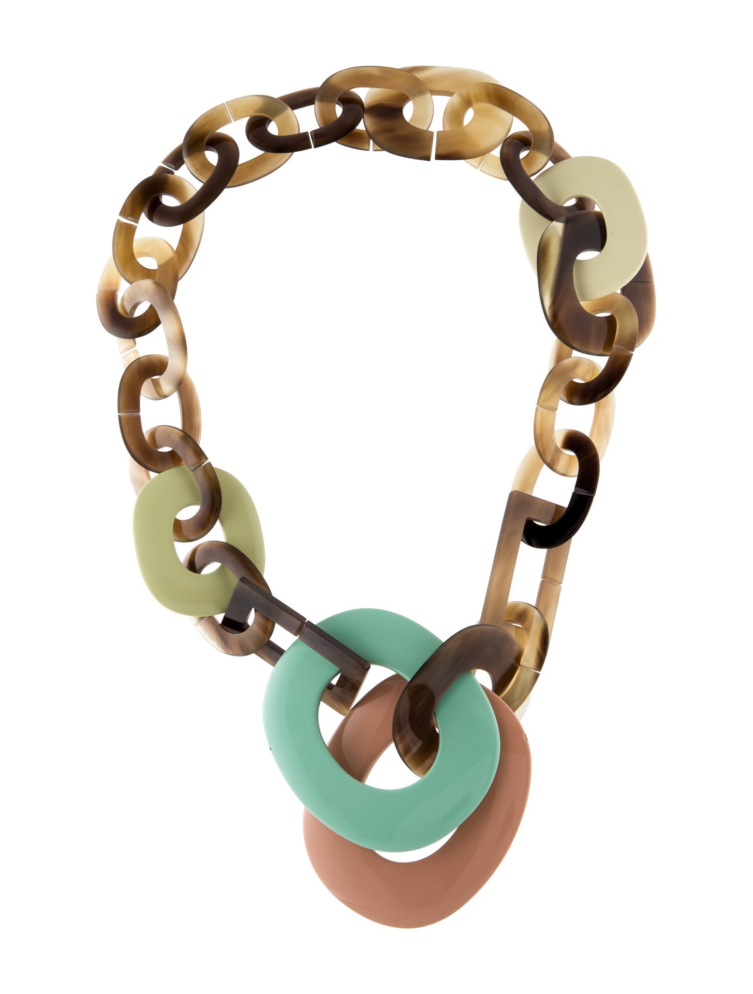 Hermès Horn & Lacquered Wood Duncan Necklace