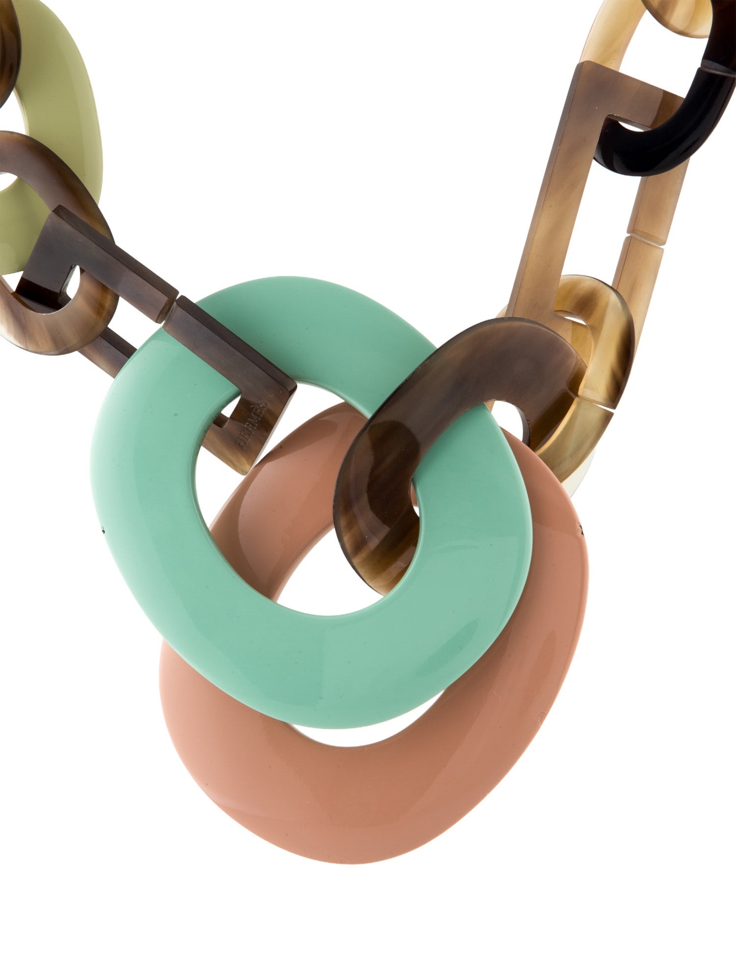 Hermès Horn & Lacquered Wood Duncan Necklace