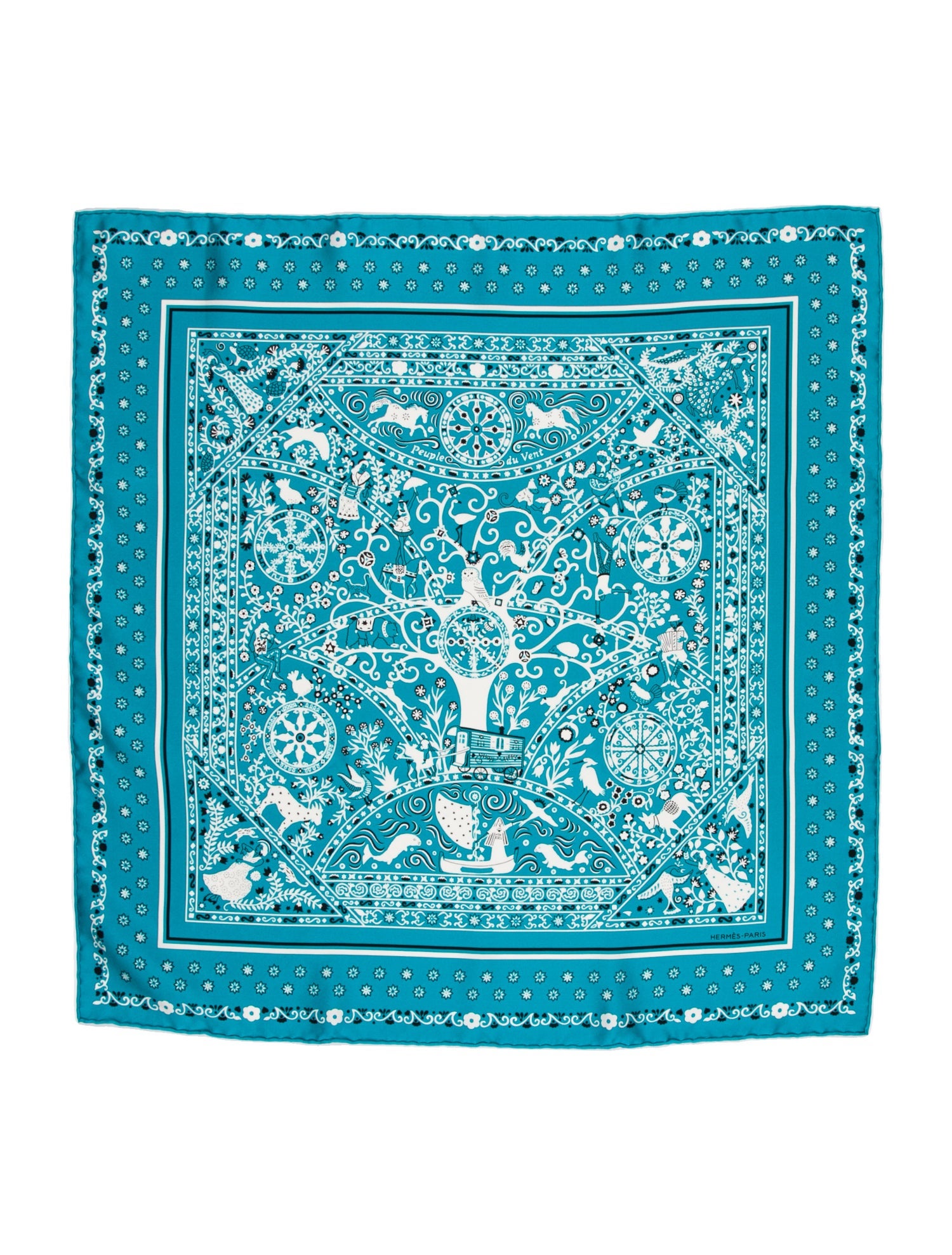 Hermès Peuple du Vent Silk Scarf w/ Tags