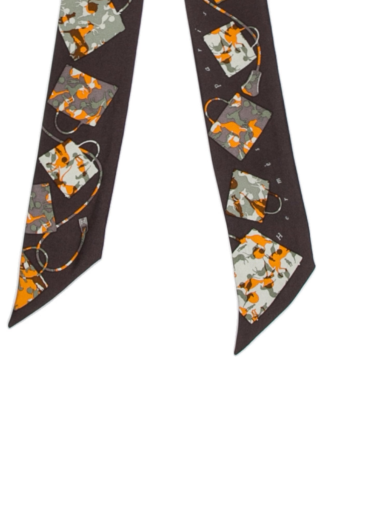 Hermès Kelly en Caleche Silk Twilly Scarf