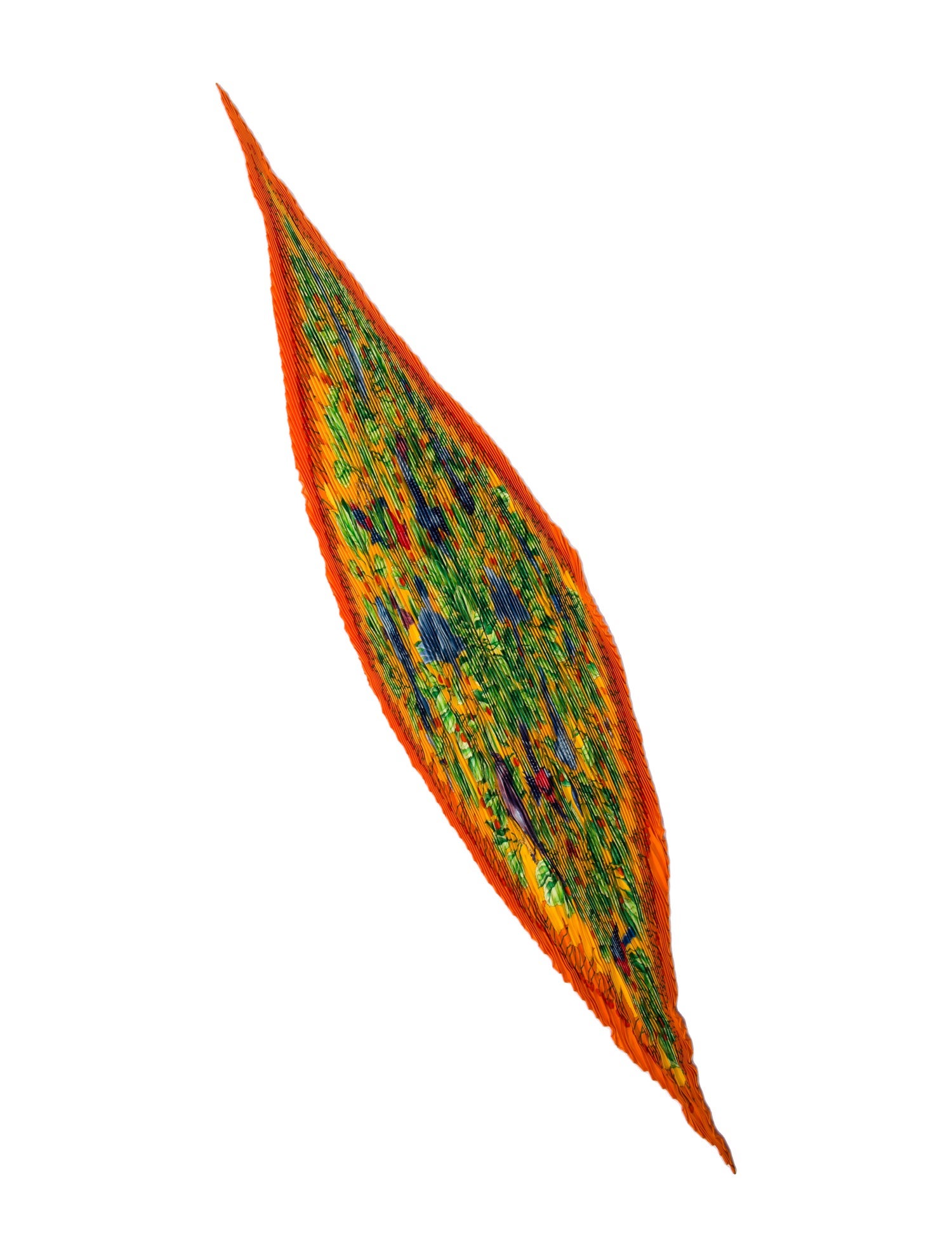 Hermès Les Merises Silk Plissé Scarf