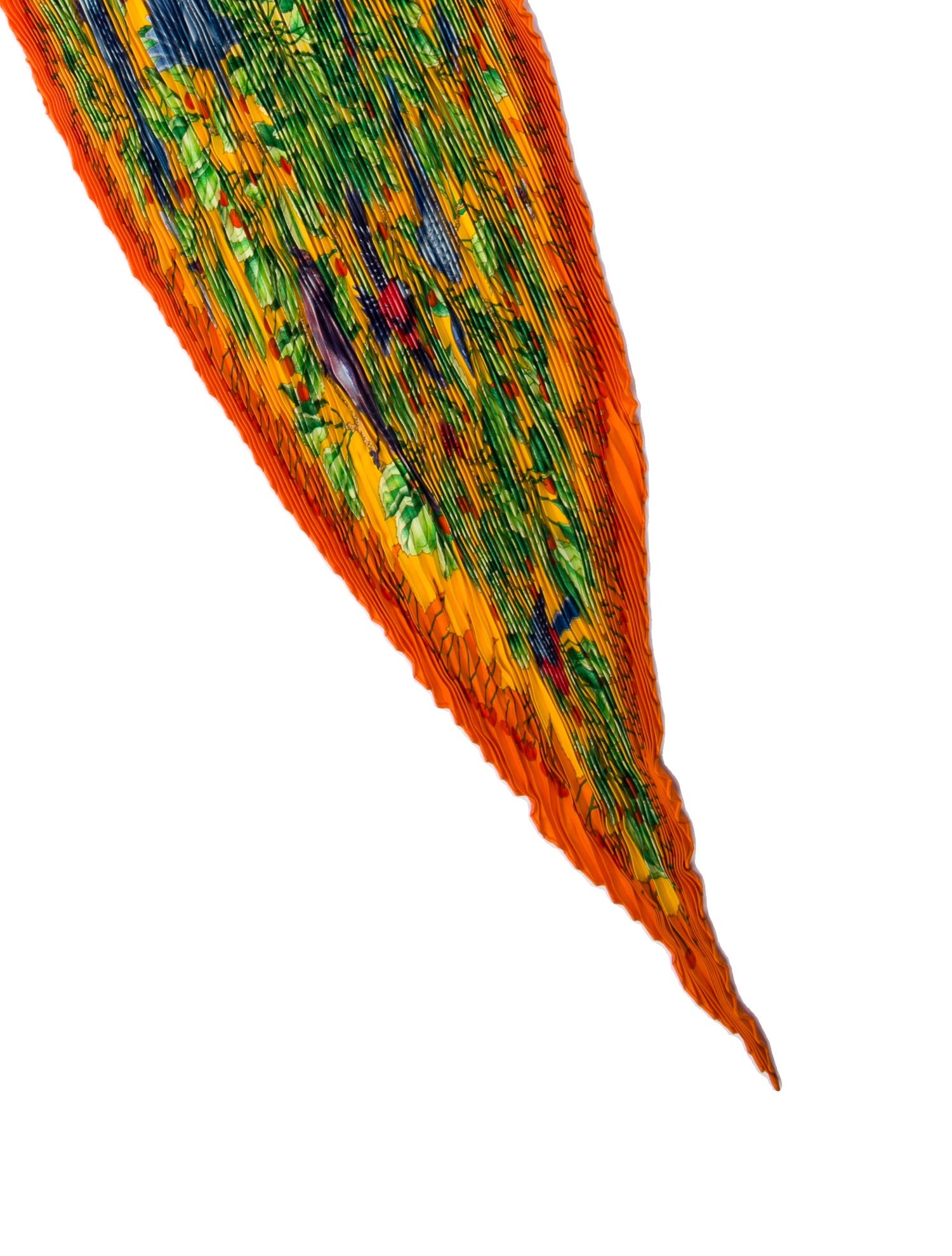 Hermès Les Merises Silk Plissé Scarf