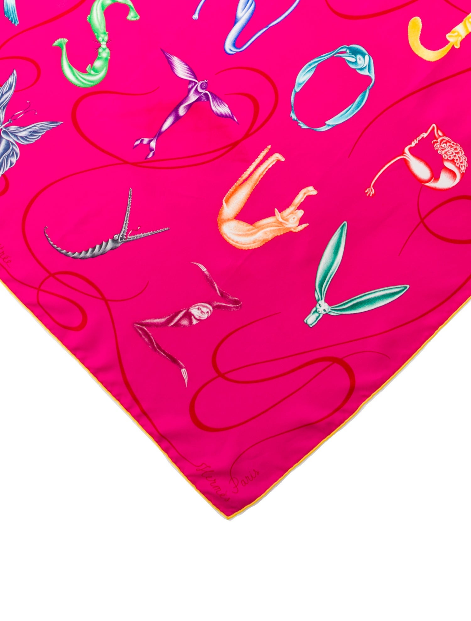 Hermès Faune Lettrée Silk Scarf