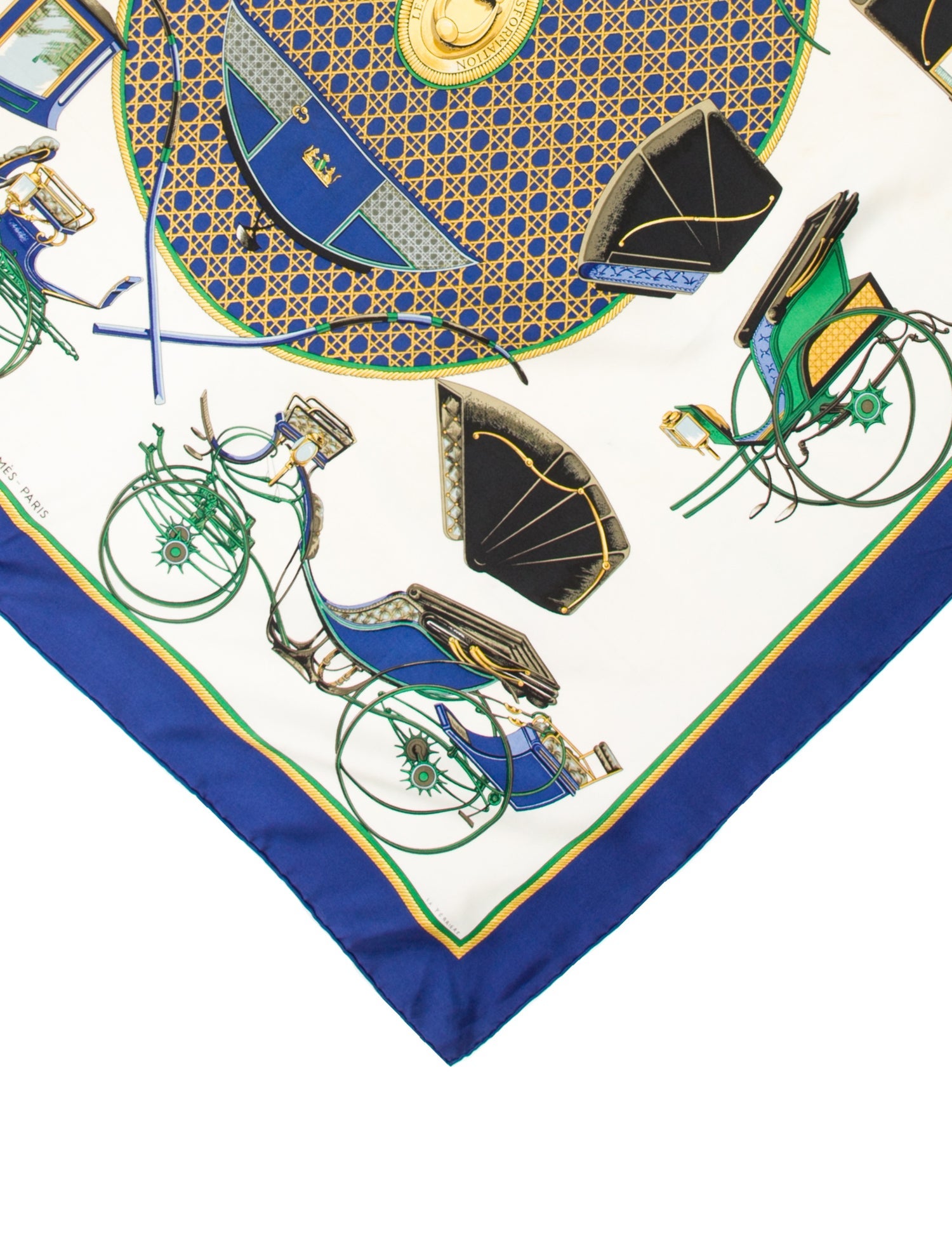 Hermès Les Voitures a Transformation Silk Scarf