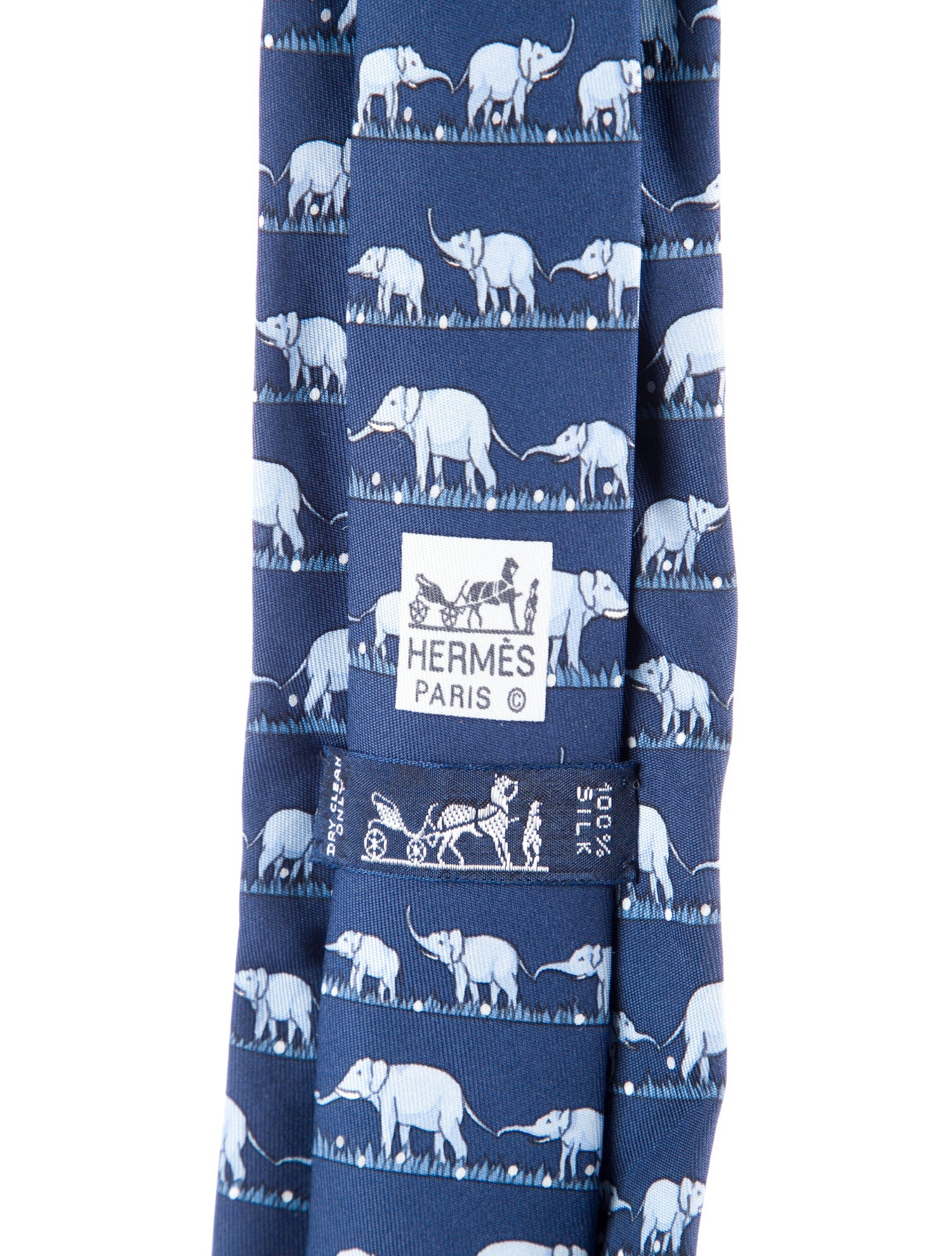 Hermès Blue Silk Tie