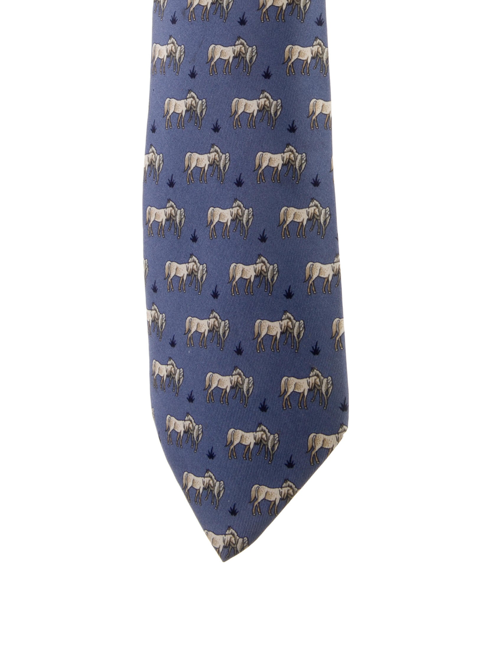 Hermès Silk Animal Pattern Tie