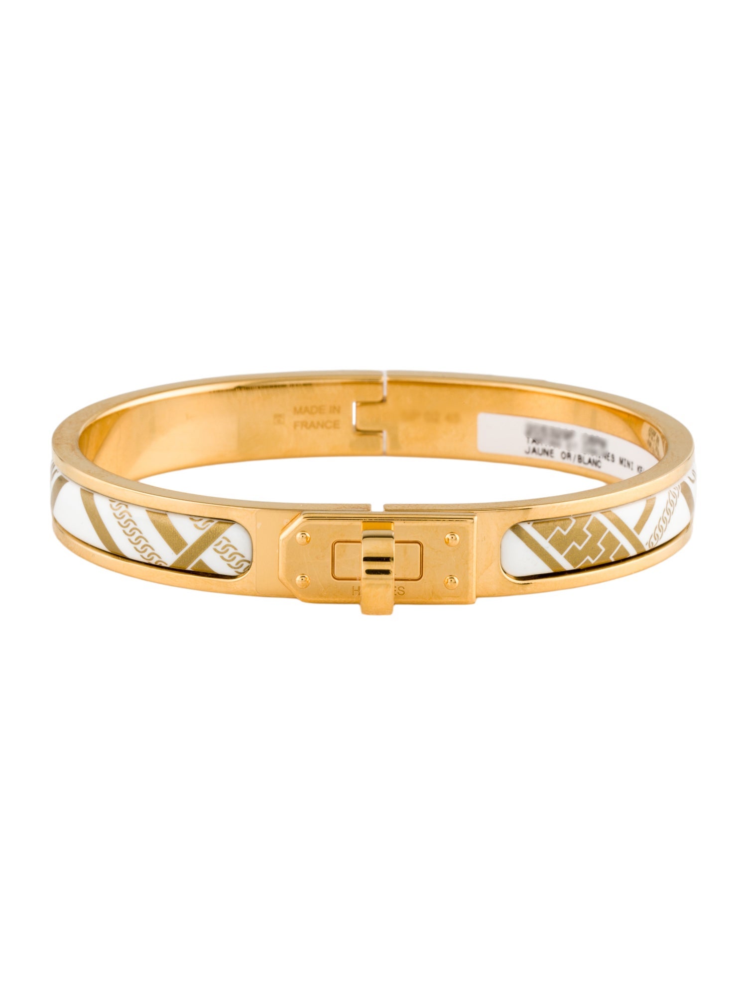 Hermès Mini Clic Kelly Tartan & Chaines Bracelet