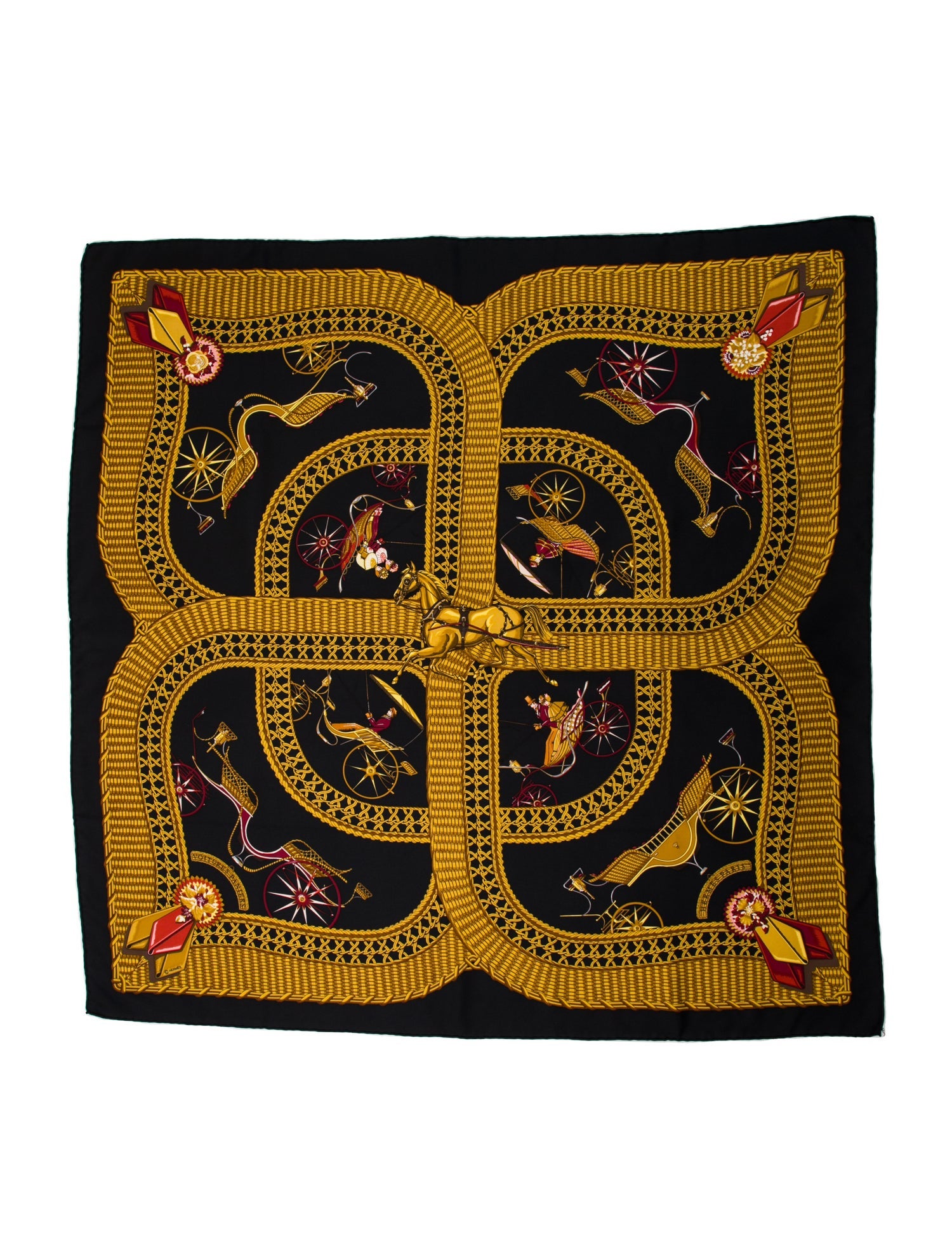 Hermès Voitures Paniers Silk Scarf