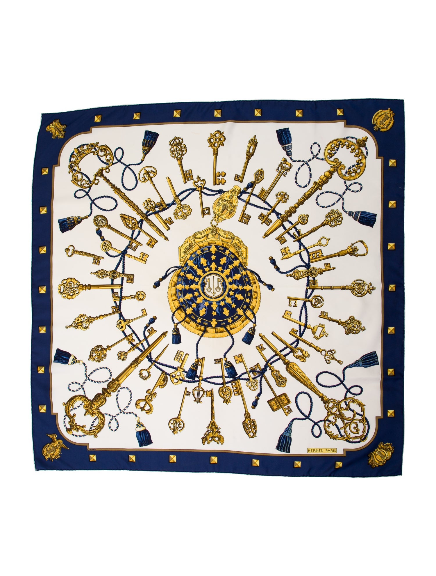 Hermès Les Clés Silk Scarf