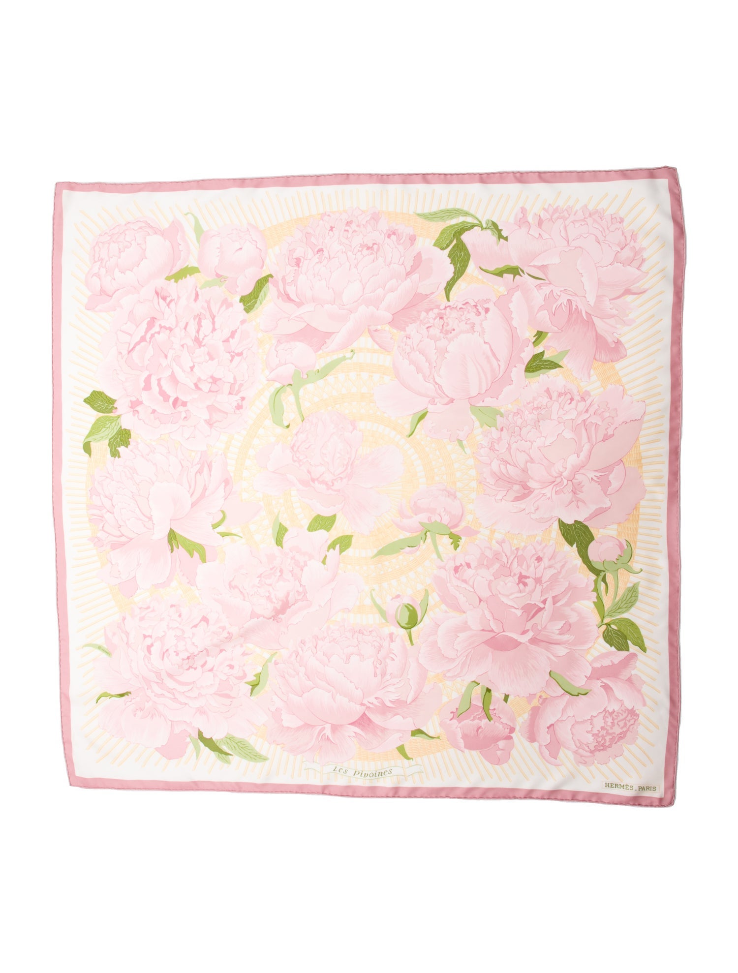 Hermès Les Pivoines Silk Scarf
