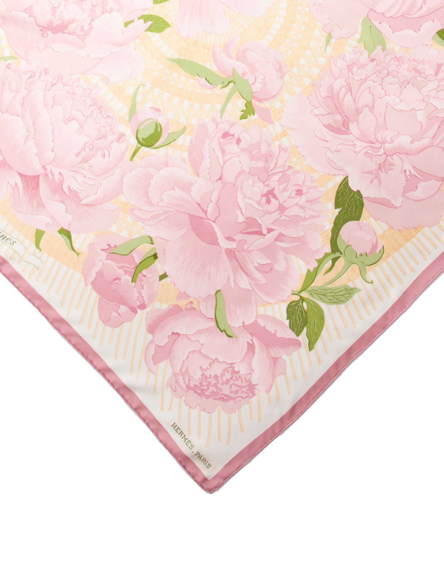Hermès Les Pivoines Silk Scarf