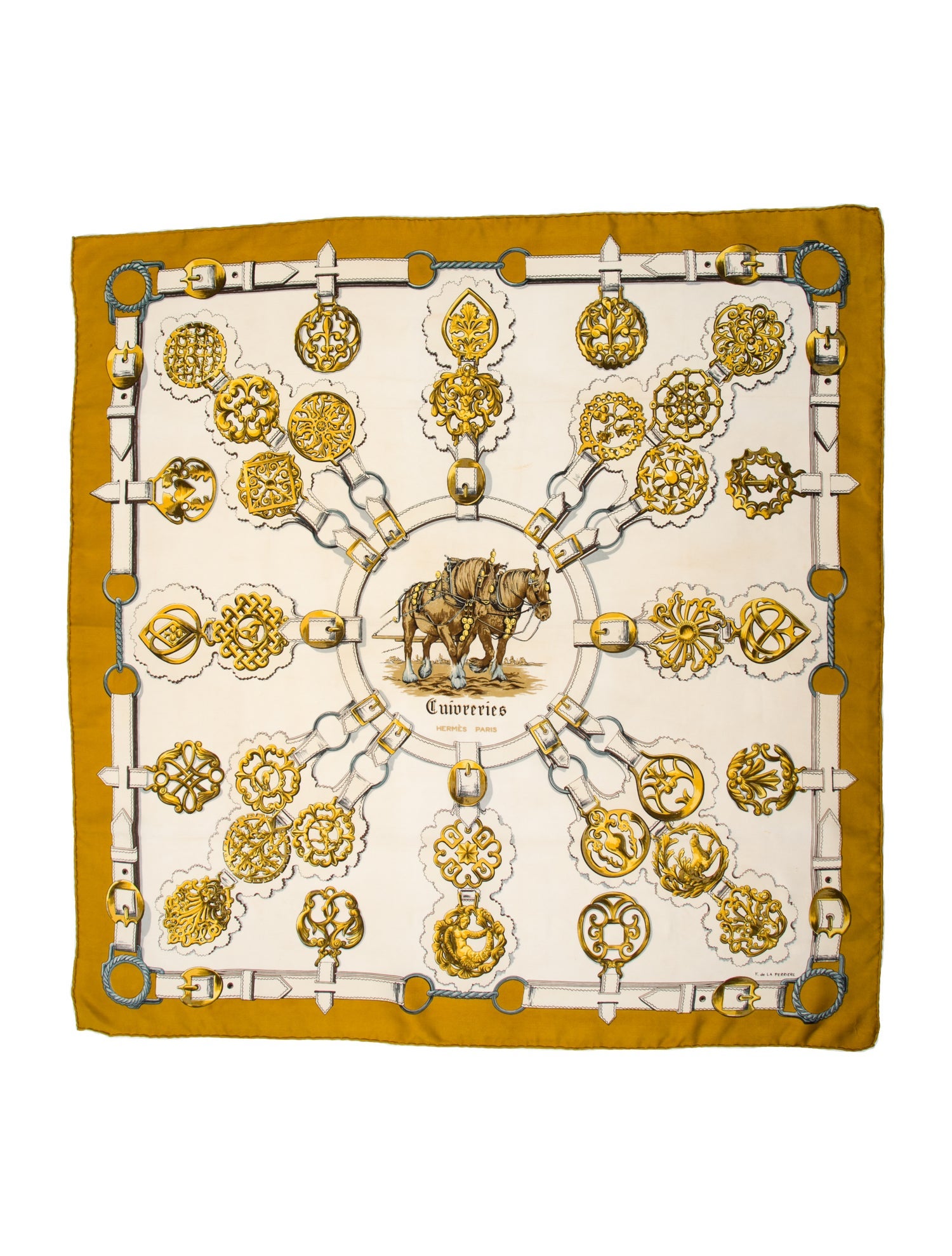 Hermès Cuiveeries Silk Scarf
