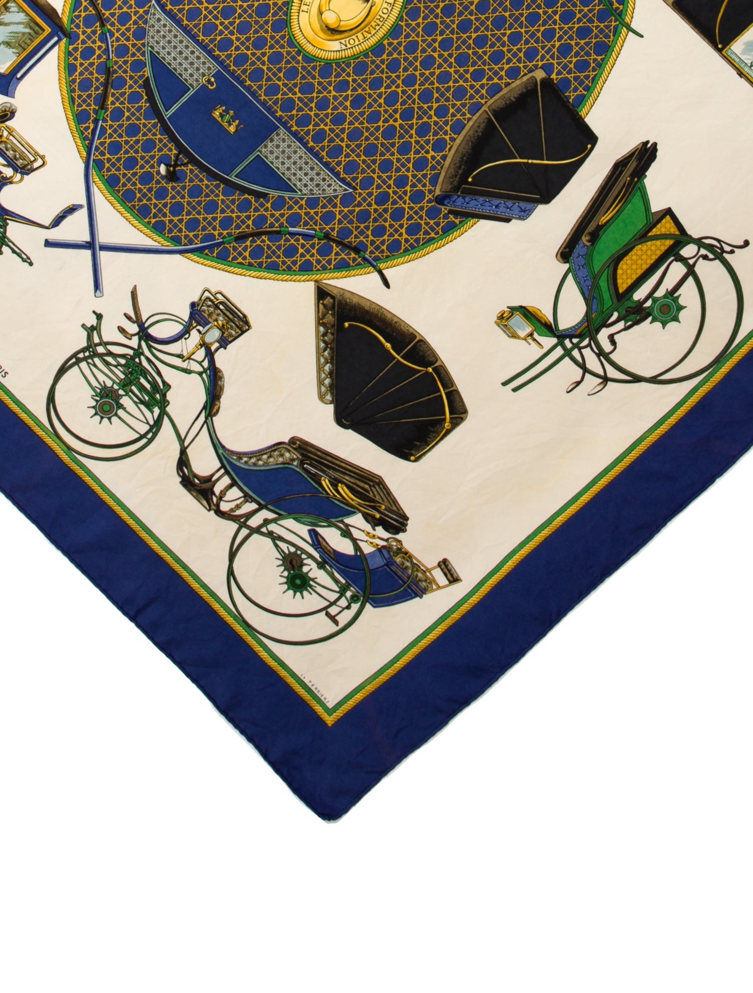 Hermès Les Voitures a Transformation Silk Scarf