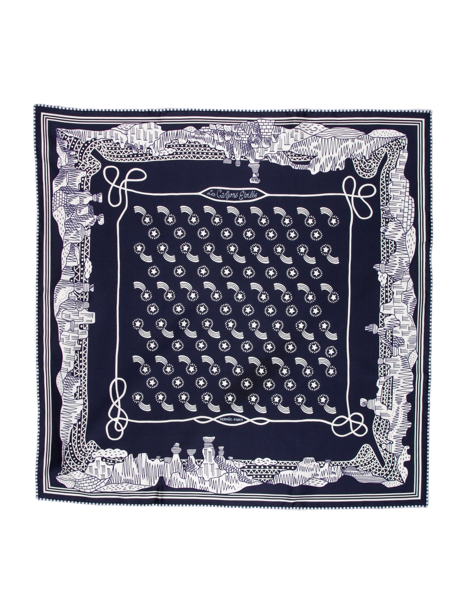 Hermès Les Canyons Etoiles Silk Scarf w/ Tags