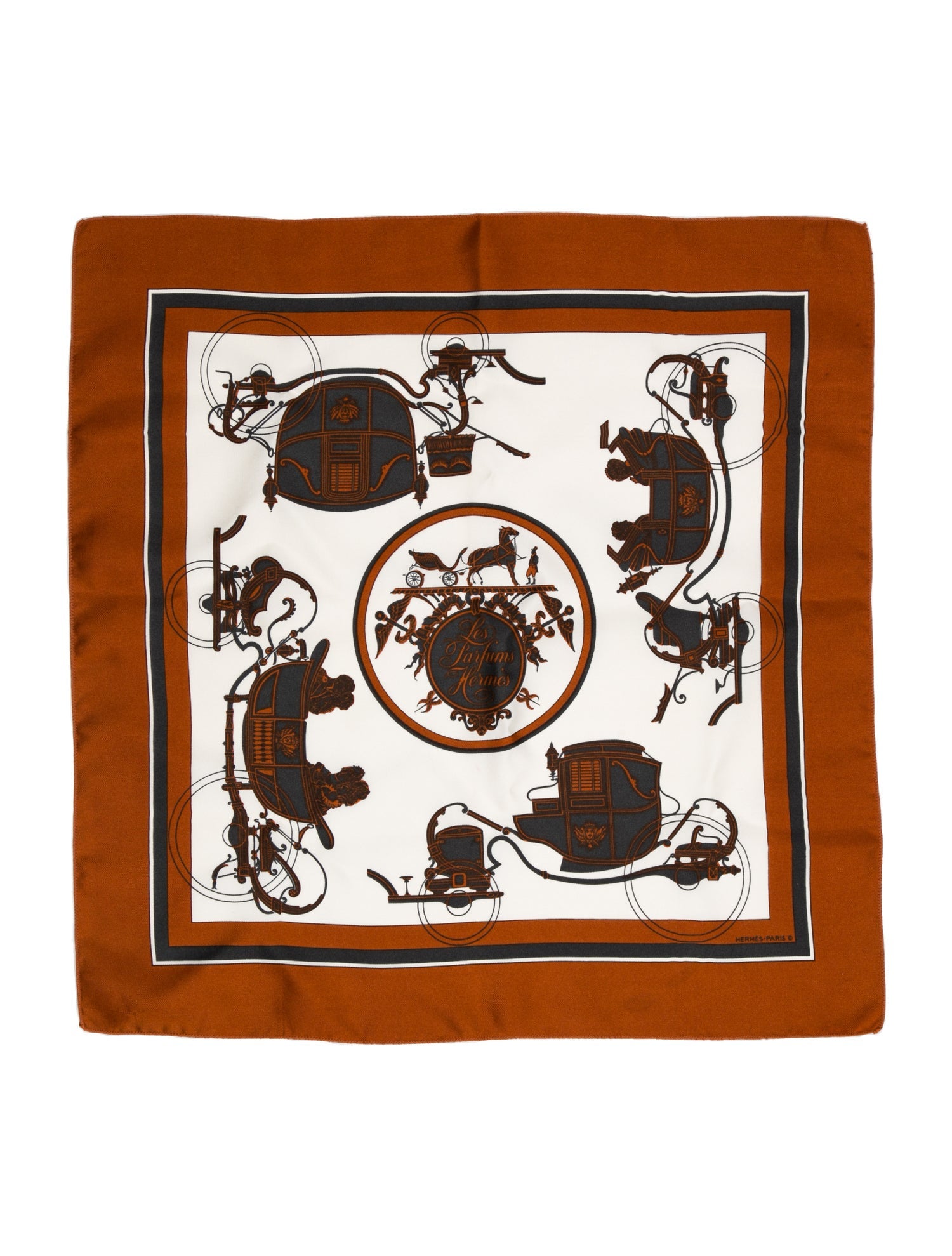 Hermès Printed Silk Pocket Square