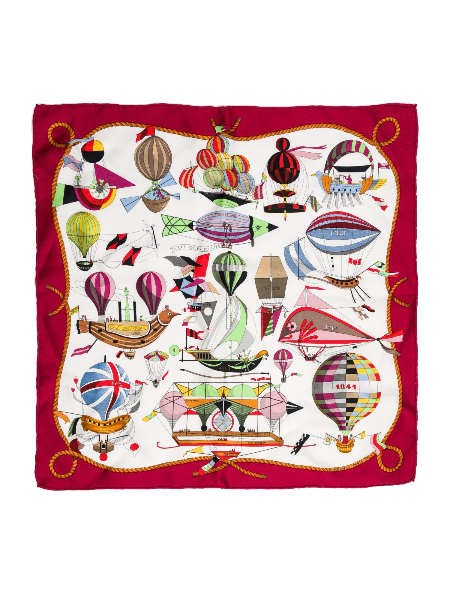 Hermès Printed Silk Pocket-square