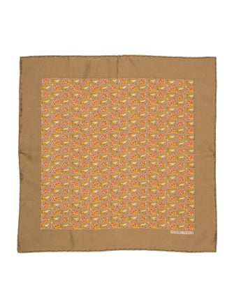Hermès patterned silk pocket square