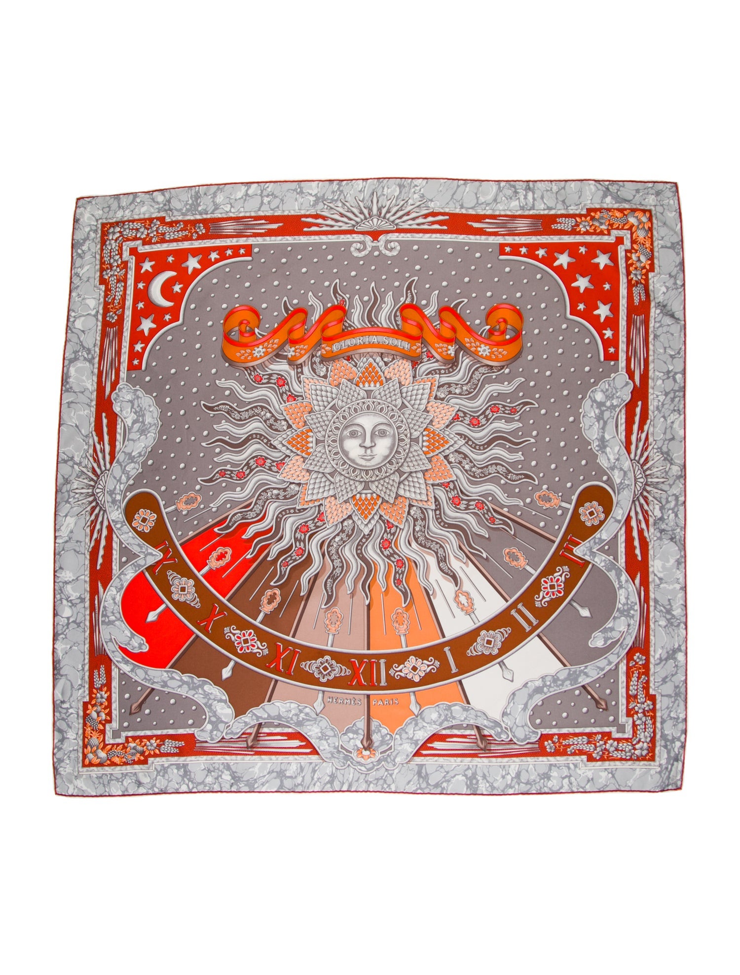 Hermès Gloria Soli Silk Scarf