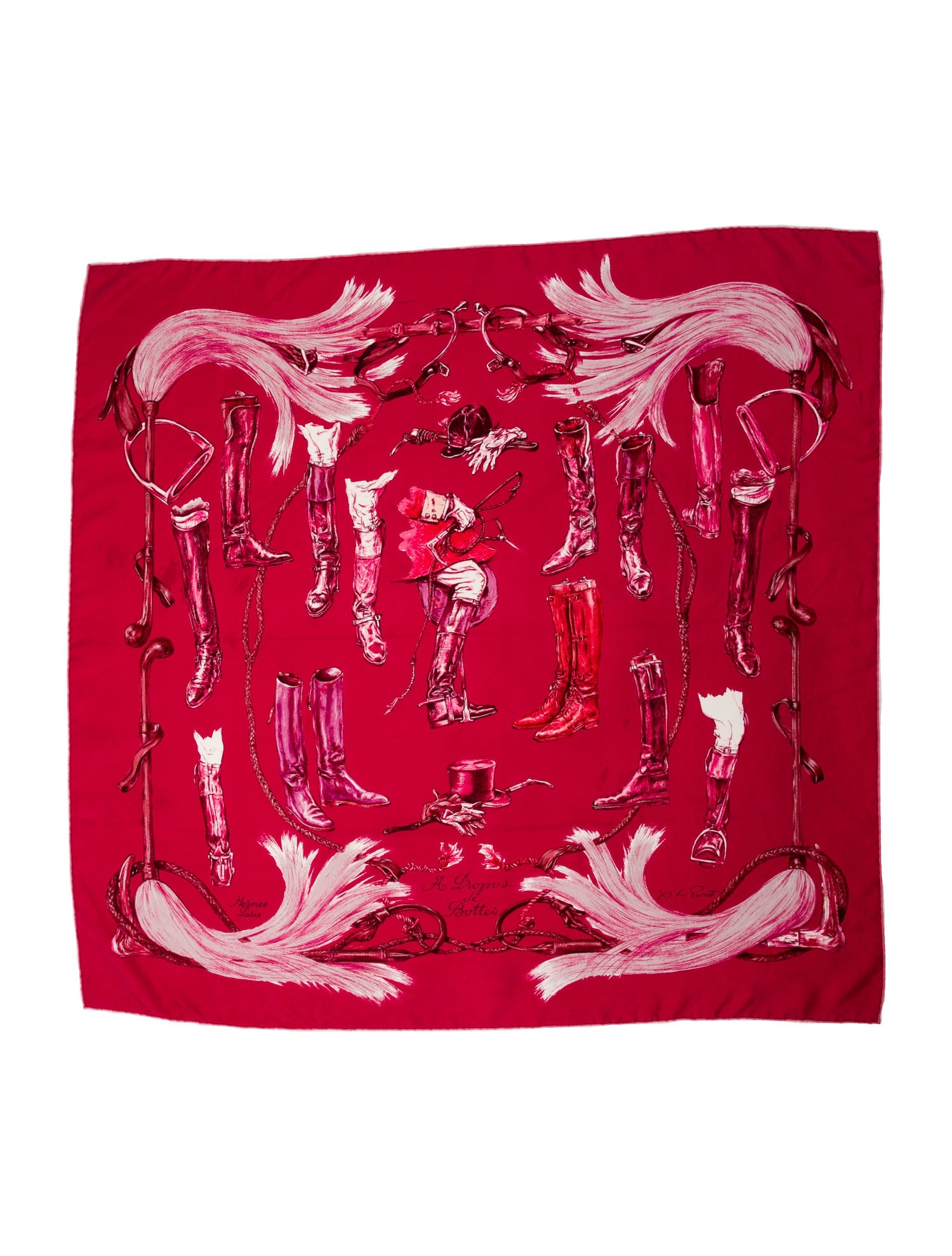 Hermès A Propos de Bottes Silk Scarf