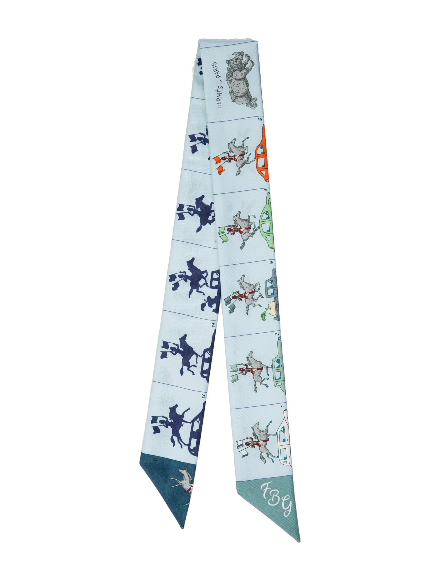 Hermès Parade Silk Twilly Scarf