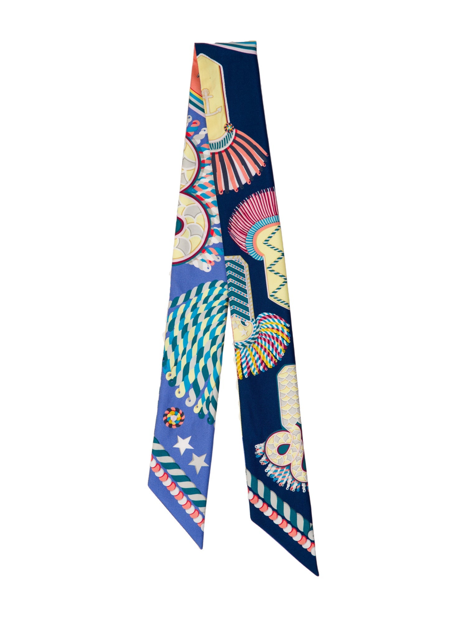 Hermès Epaulettes De Gala Silk Twilly Scarf