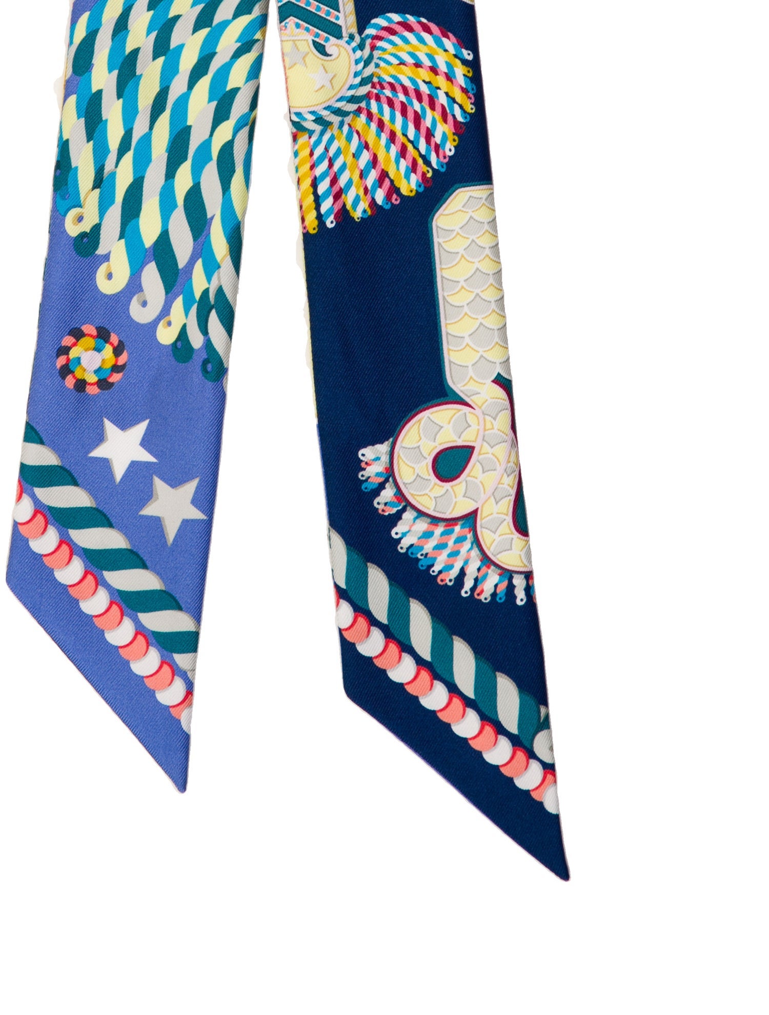 Hermès Epaulettes De Gala Silk Twilly Scarf