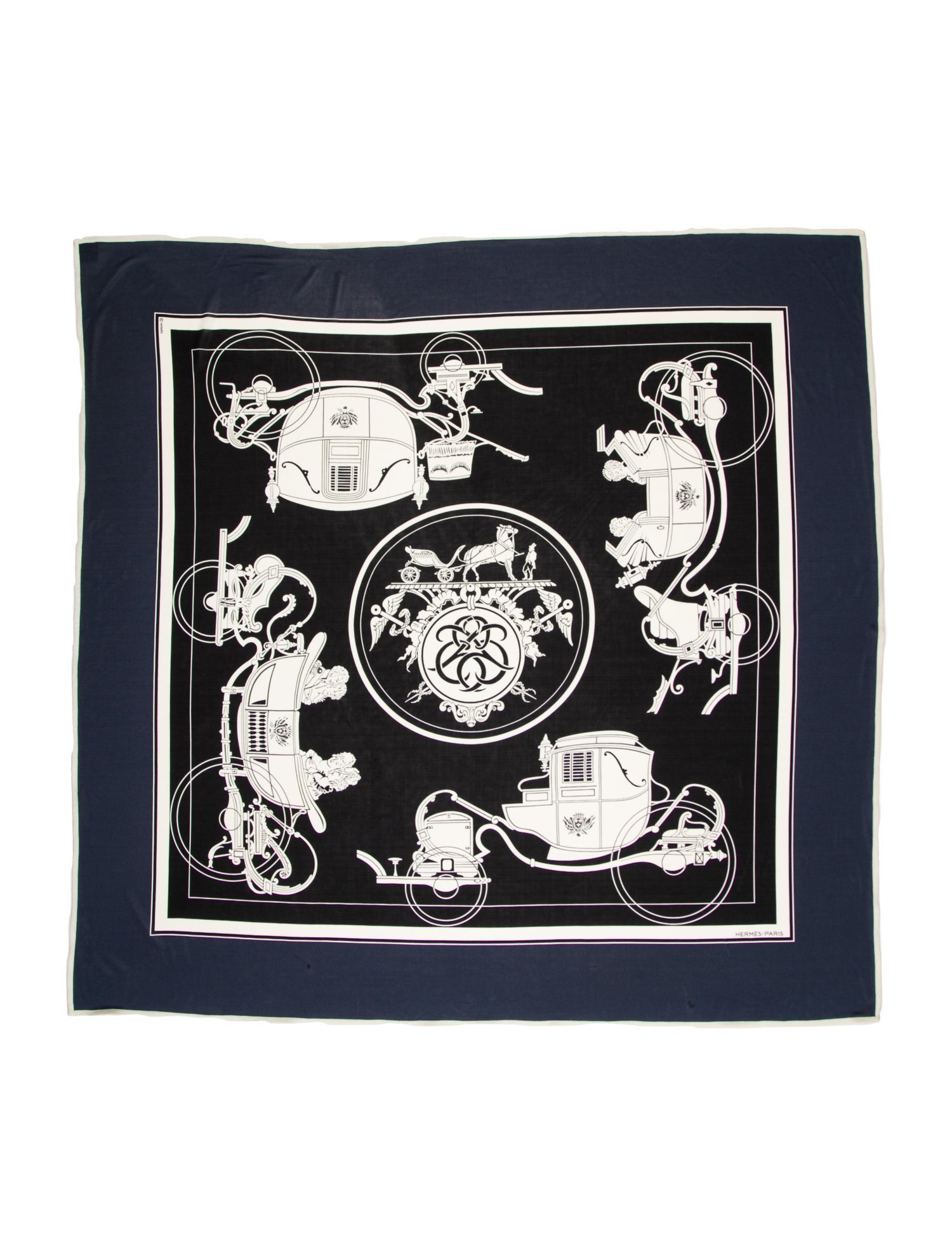 Hermès Ex Libris Jersey Silk Scarf