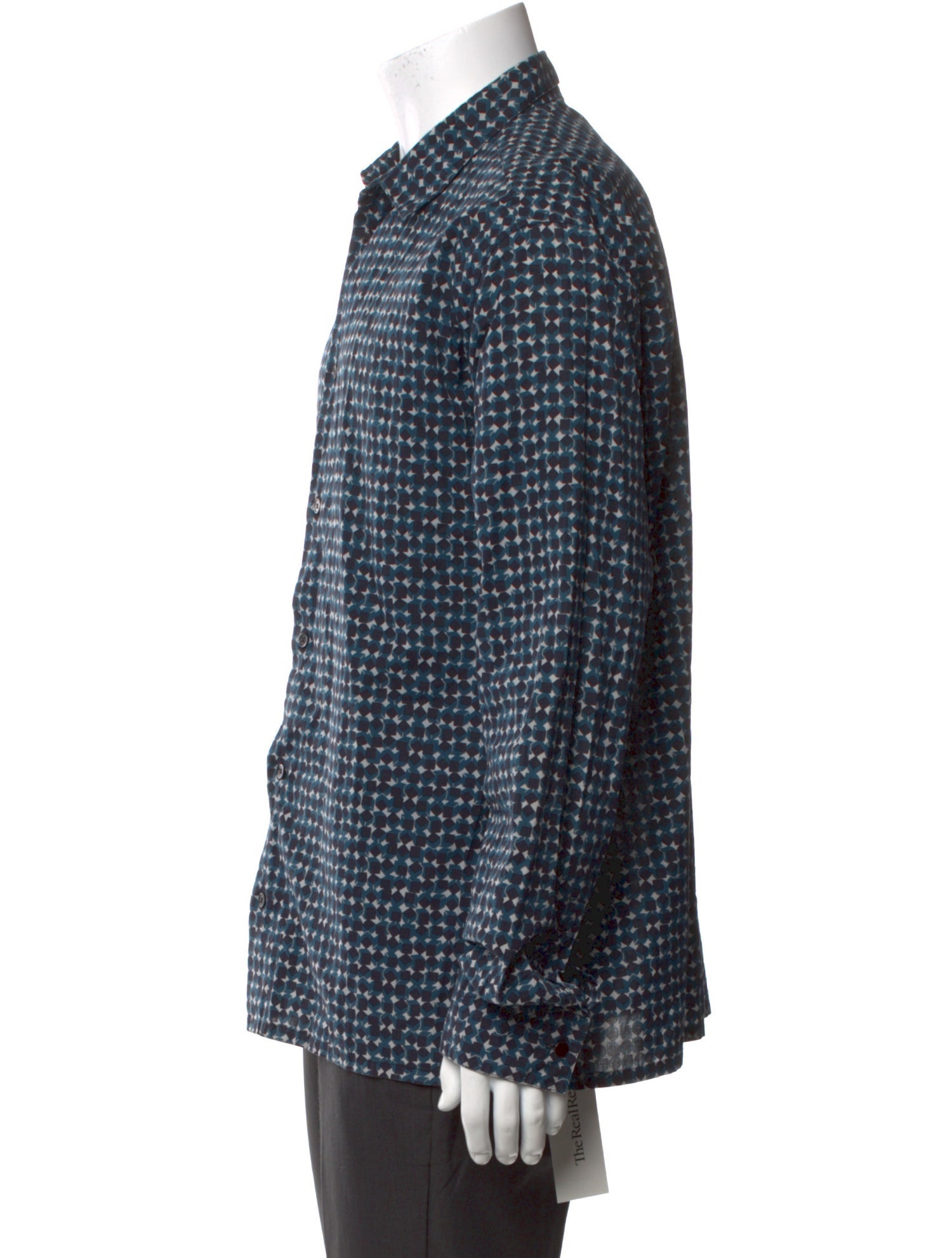 Hermès Printed Long Sleeve Dress Shirt