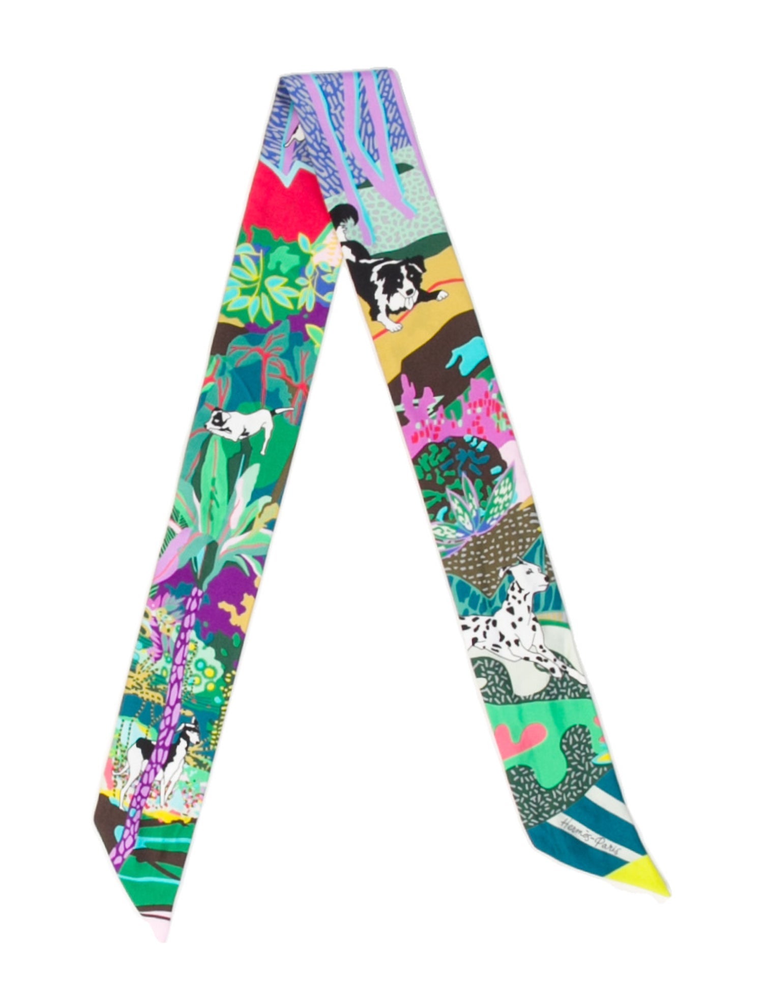 Hermès En Liberte! Silk Twilly Scarf