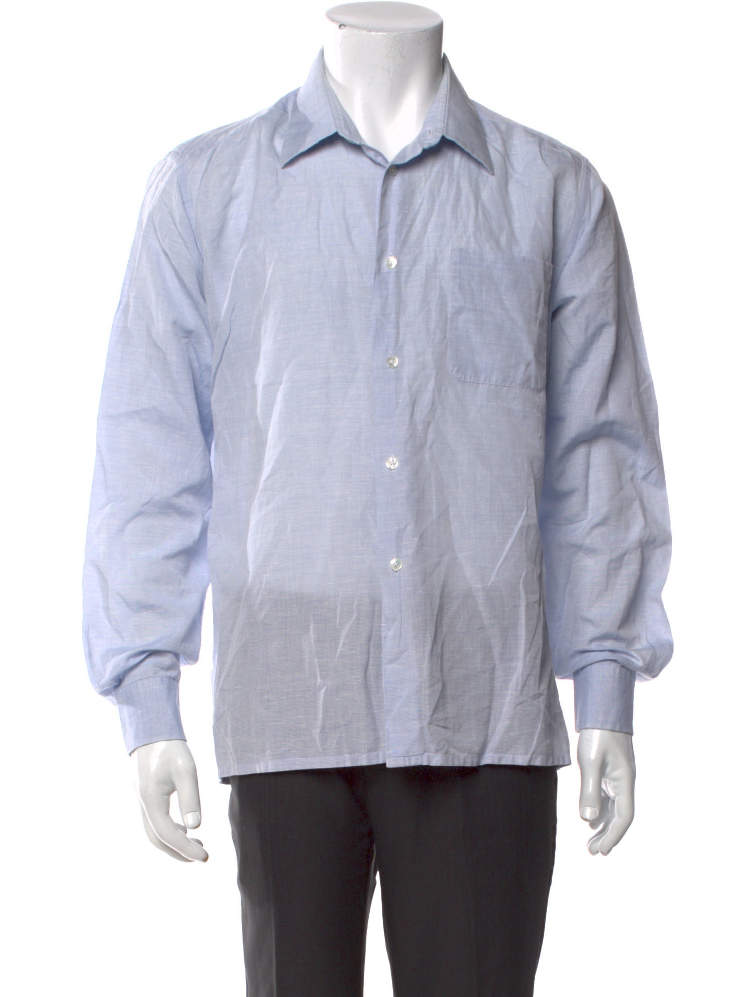 Hermès Striped Long Sleeve Dress Shirt