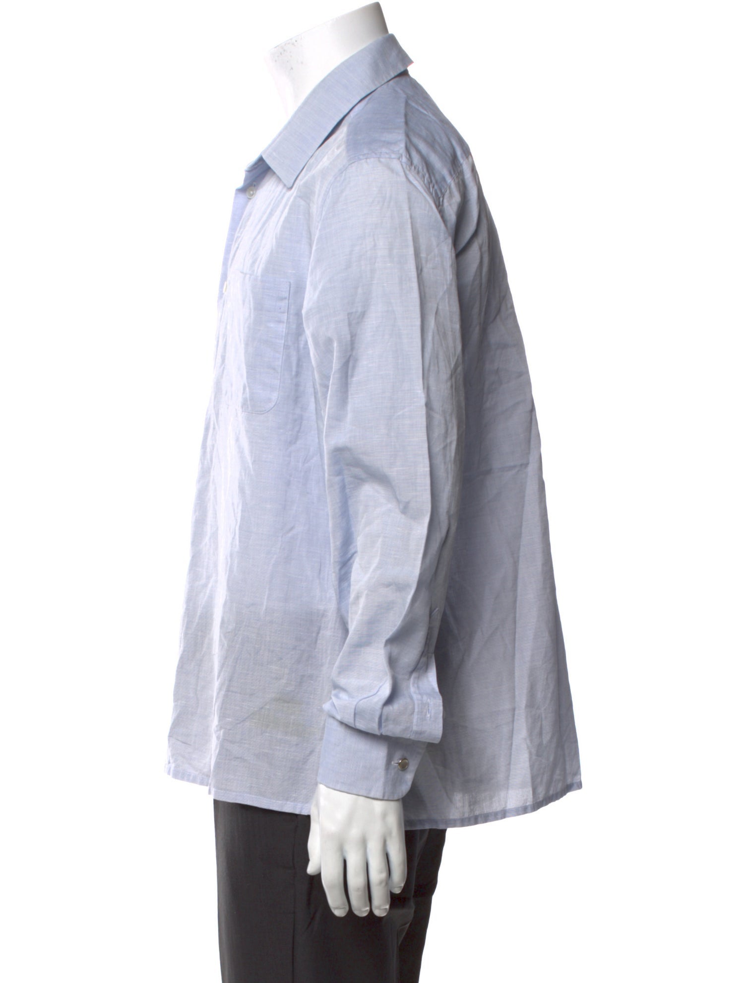 Hermès Striped Long Sleeve Dress Shirt