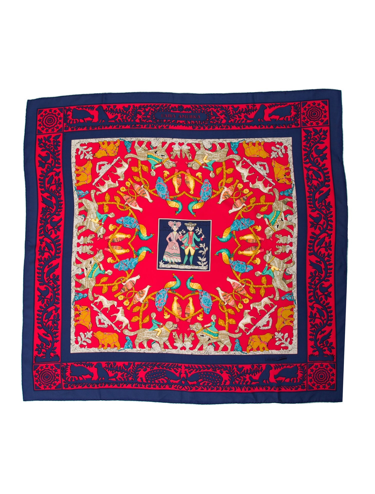 Hermès Early America Silk Scarf