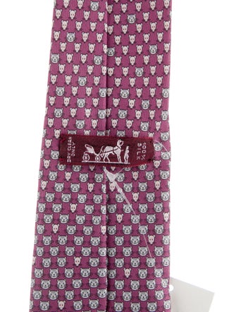 Hermès Patterned Silk Tie