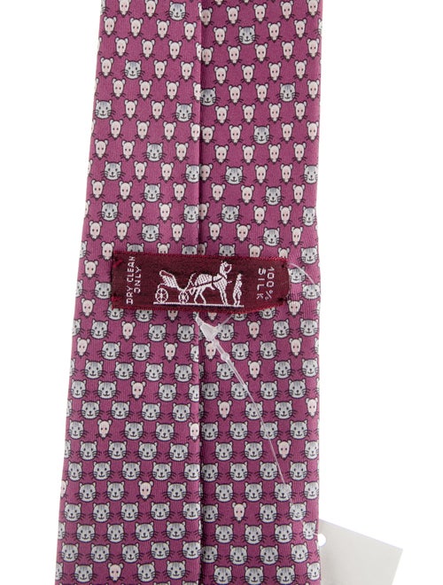 Hermès Patterned Silk Tie
