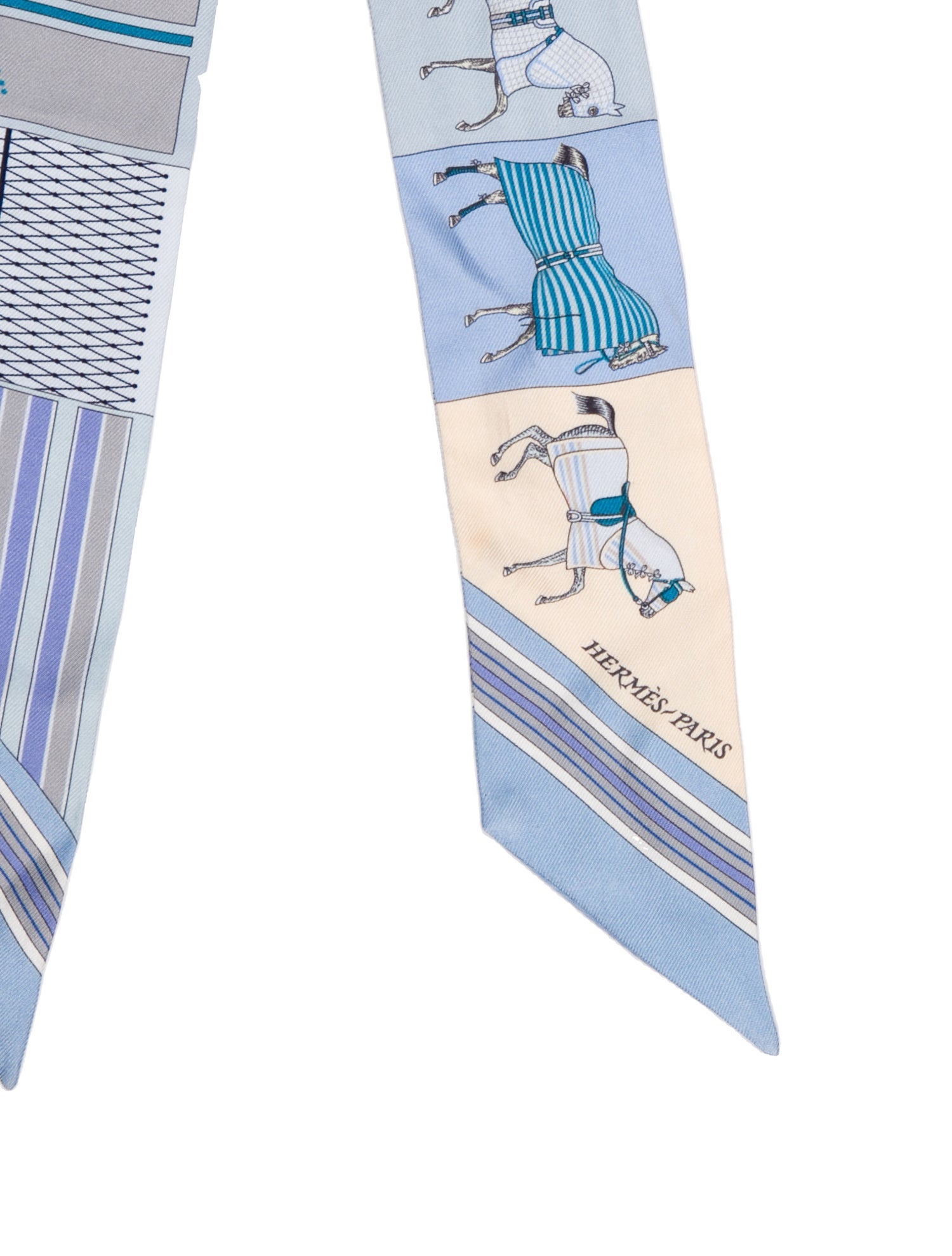 Hermès Couvertures Nouvelles Silk Twilly Scarf