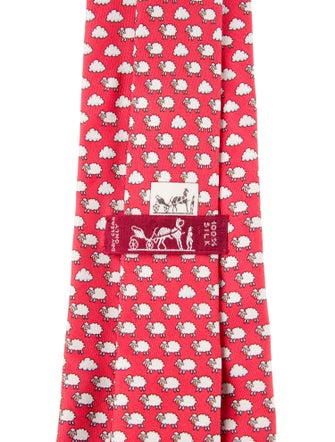 Hermès pattern silk tie