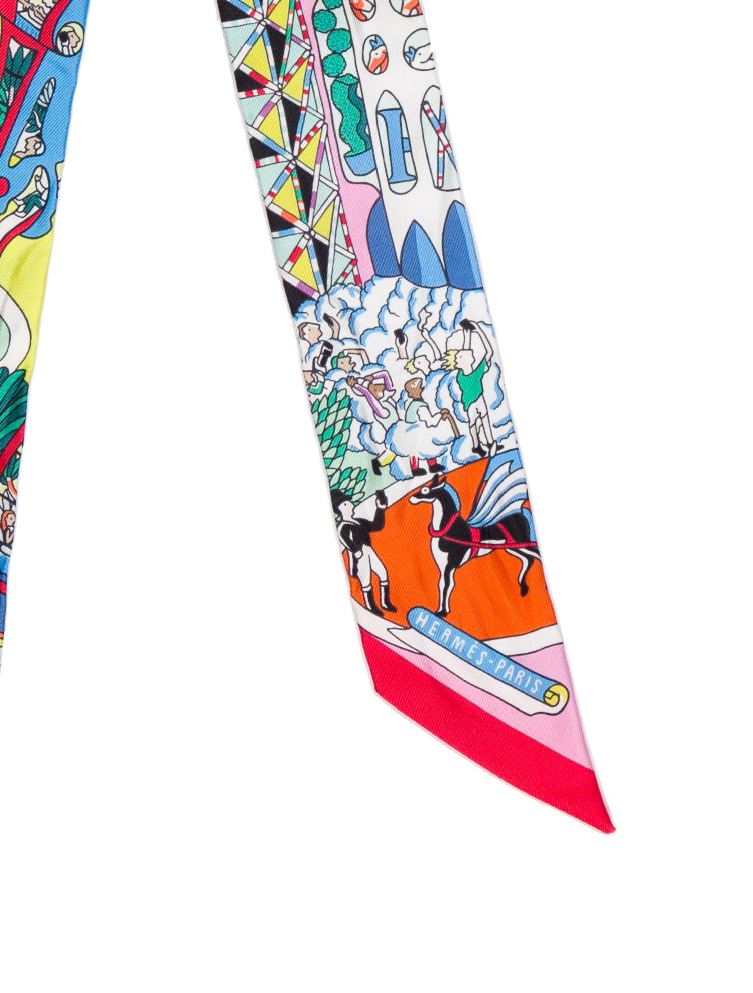 Hermès Exposition Universelle Silk Twilly Scarf