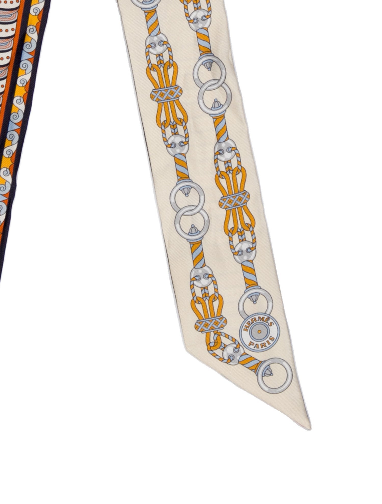 Hermès Harnais en Rosace Silk Twilly Scarf