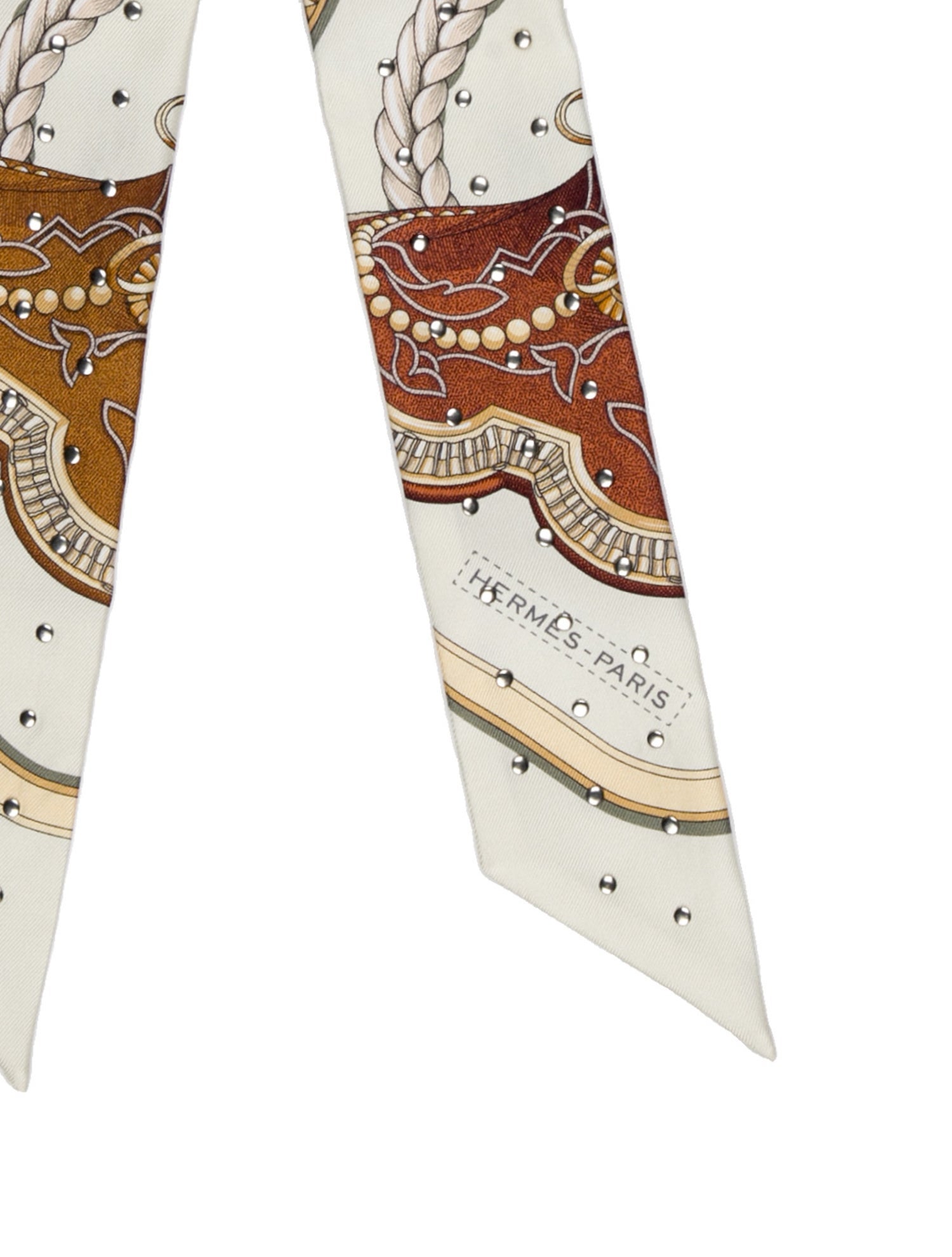 Hermès Grand Apparat Silk Twilly Scarf